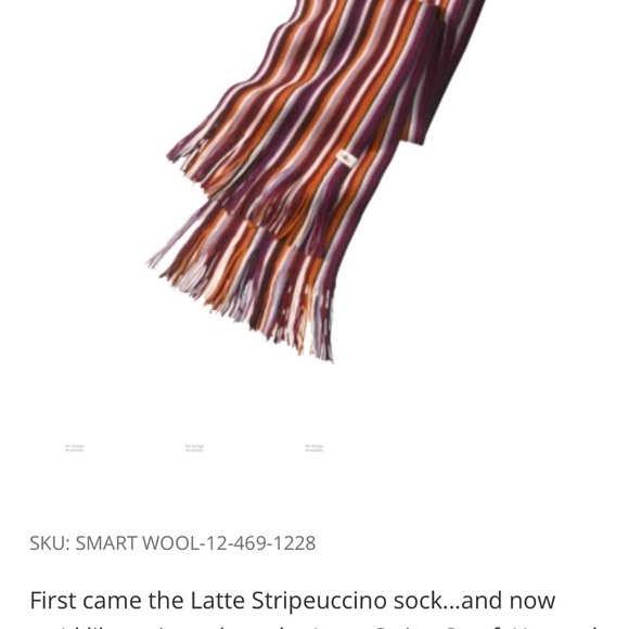Smartwool latte claret striped scarf - Picture 2 of 3